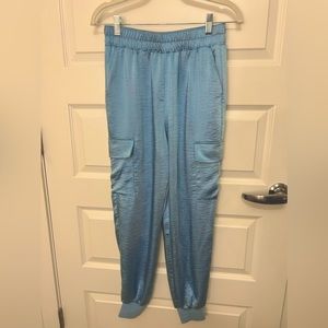 Light blue silk jogger size S